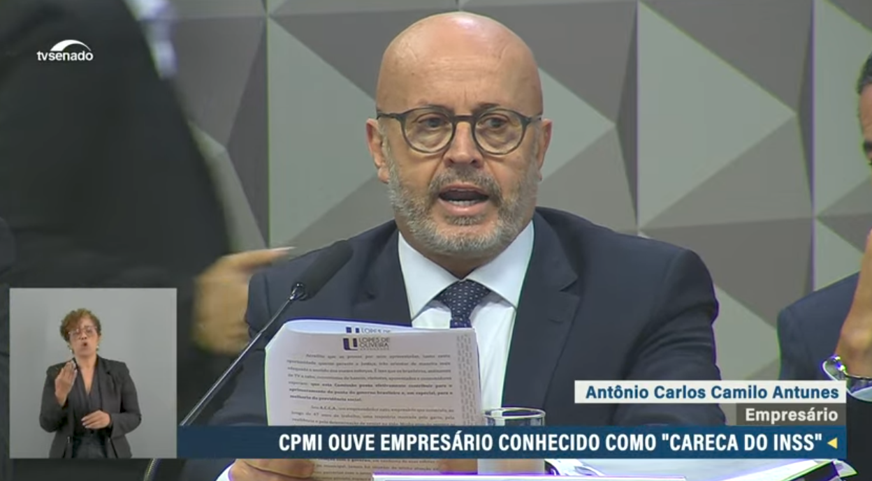 Em CPMI, empresário nega ser o “Careca do INSS” e diz não ser “personagem fictício”